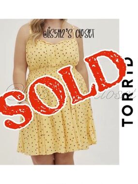 Torrid Yellow Strawberry Print Gauze Smocked Waist Sundress Dress 3X 22 24